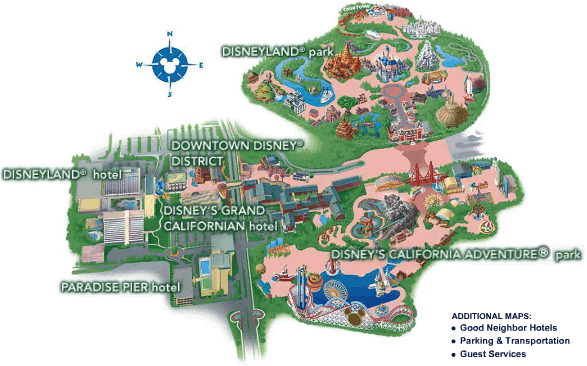 disneyland resort area map
