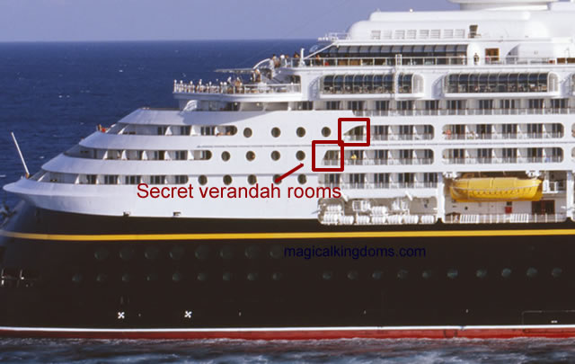 Disney Cruise Line Secret Veranda Staterooms